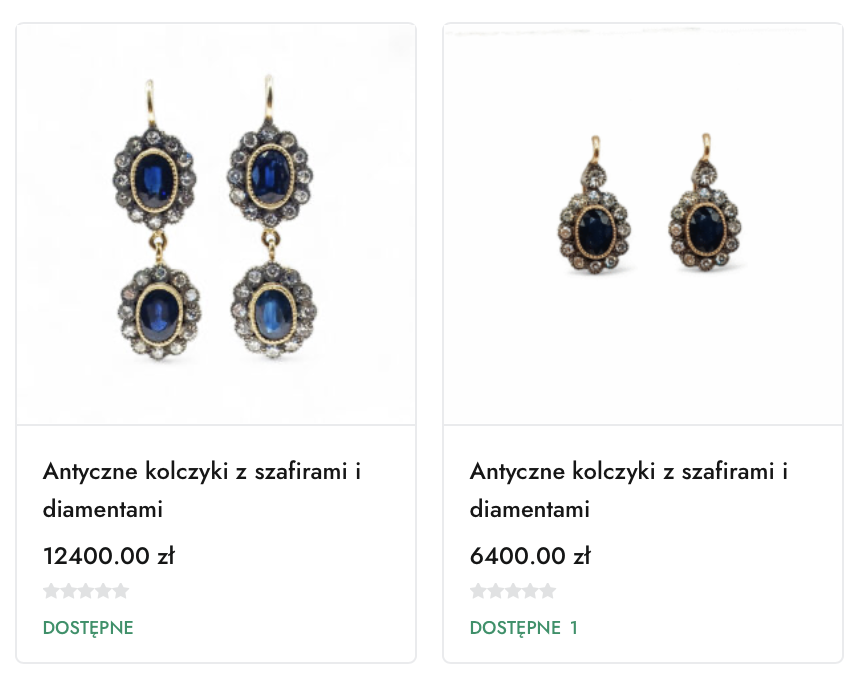 Kolczyki z szafirami
