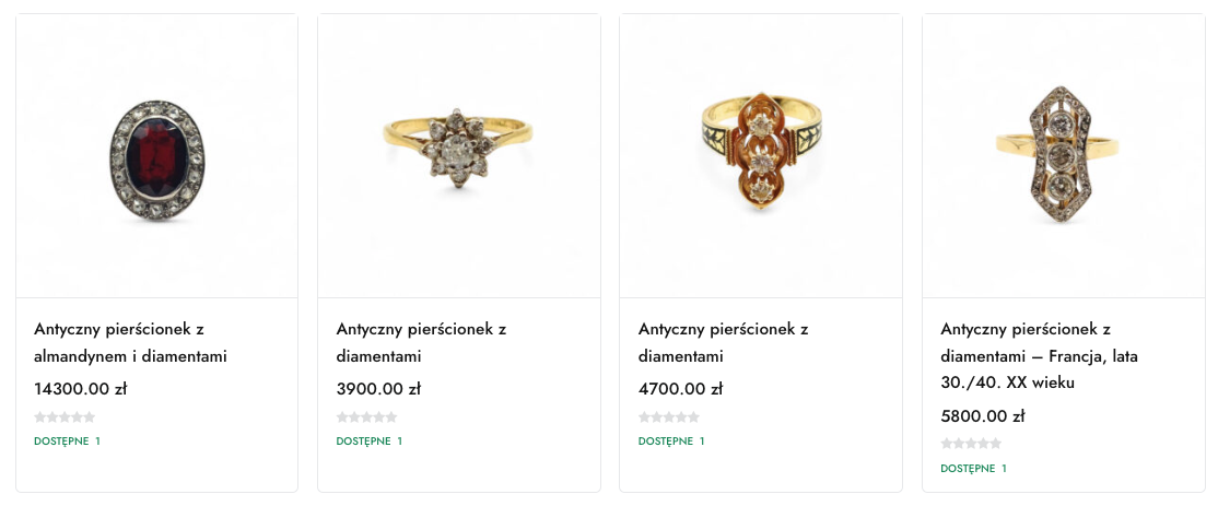 Pierścionki antyczne Resvena