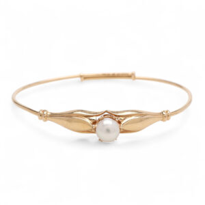 Bransoletka z perłą – Gustaf Dahlgren & Co, Malmö 1957, złoto 18 k