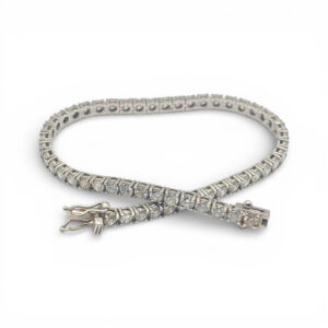 Bransoletka złota z diamentami " tenisówka" 6.0 ct