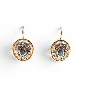 Kolczyki z diamentami i szafirami