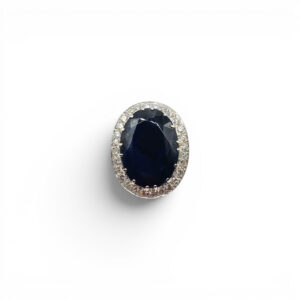 Pierścień z diamentami i szafirem 13,5 ct